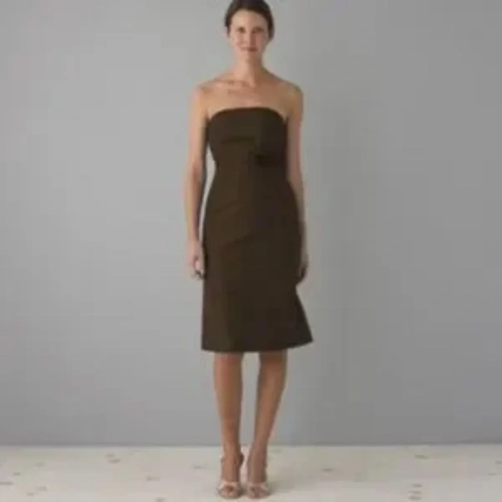 NWT J Crew Tall Emma Silk Faille Strapless Midi Dress